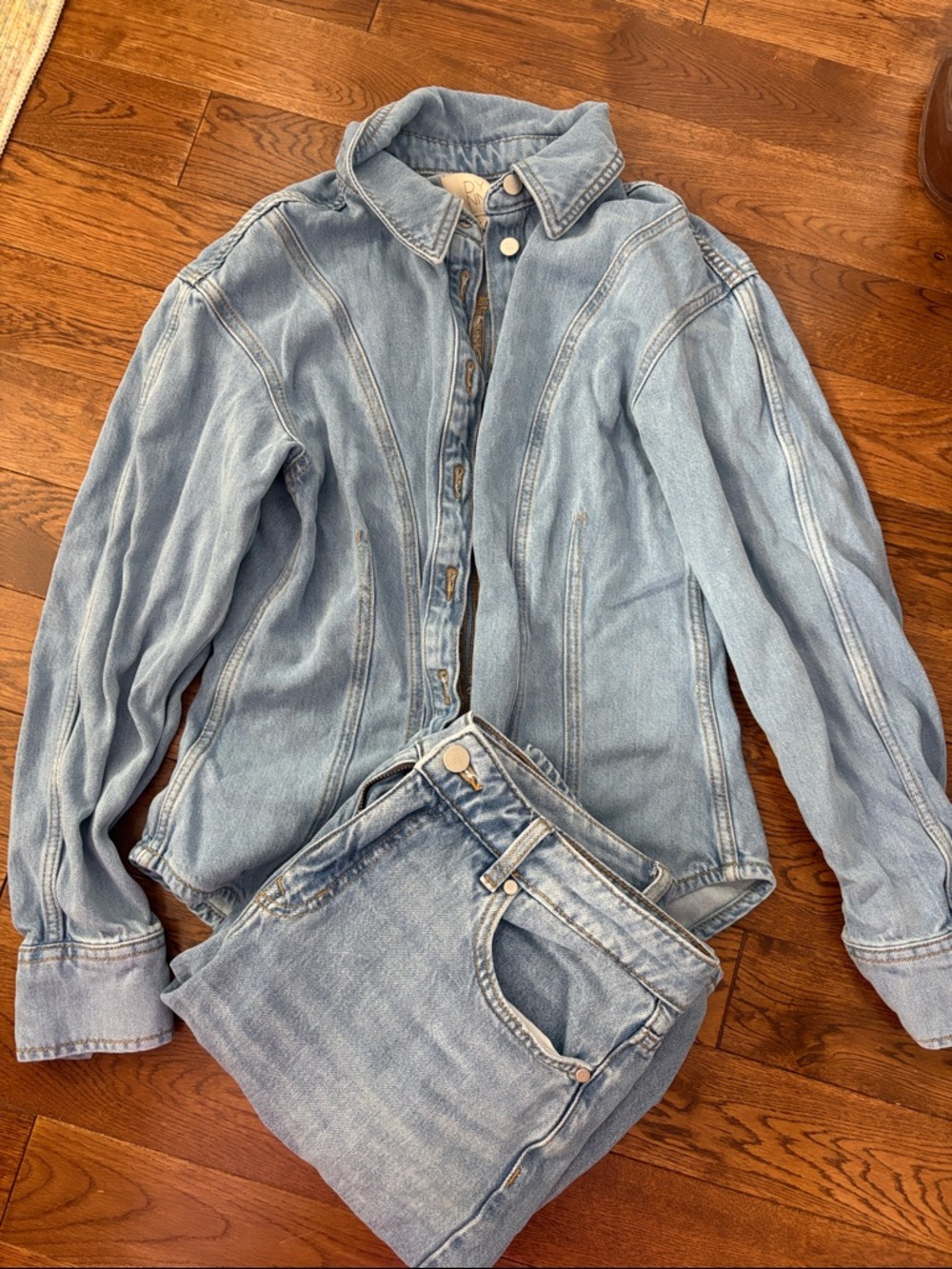 Light Wash Denim Jacket and Jeans Set
